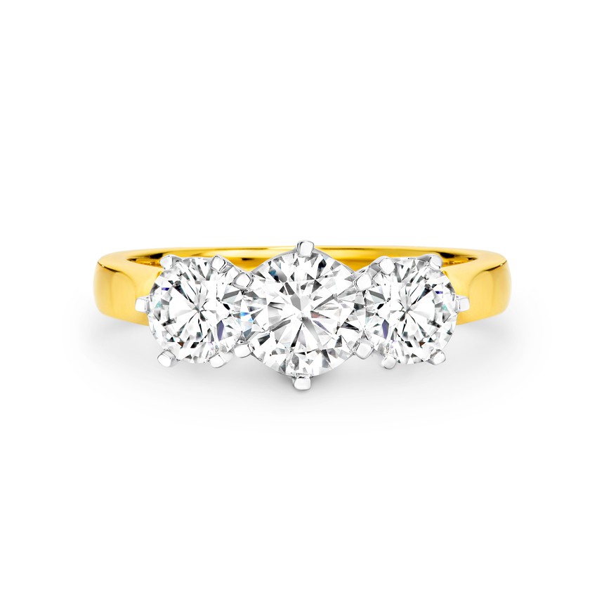 Diamond 3 stone enagement ring 1560