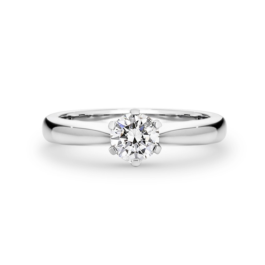Diamond solitaire round brilliant cut diamond engagement ring 1933