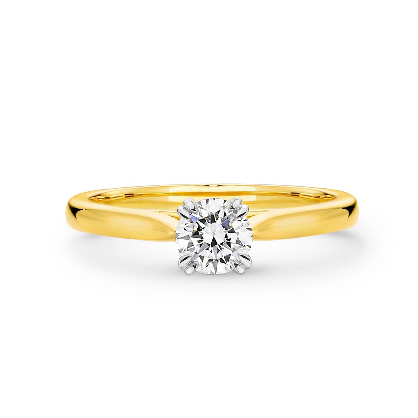 Round brilliant cut diamond solitaire ring 2272