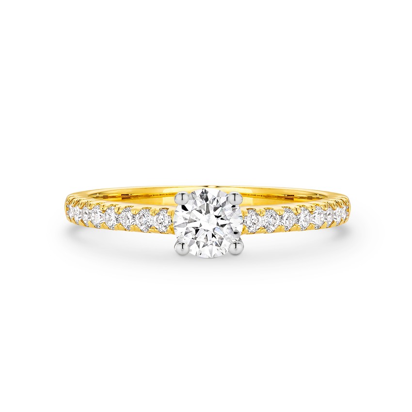 Round brilliant cut diamond set engagement ring 2347