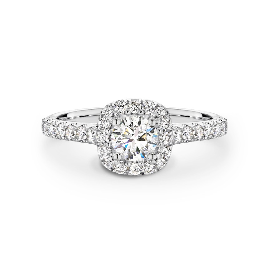 Diamond set halo engagement ring 2485