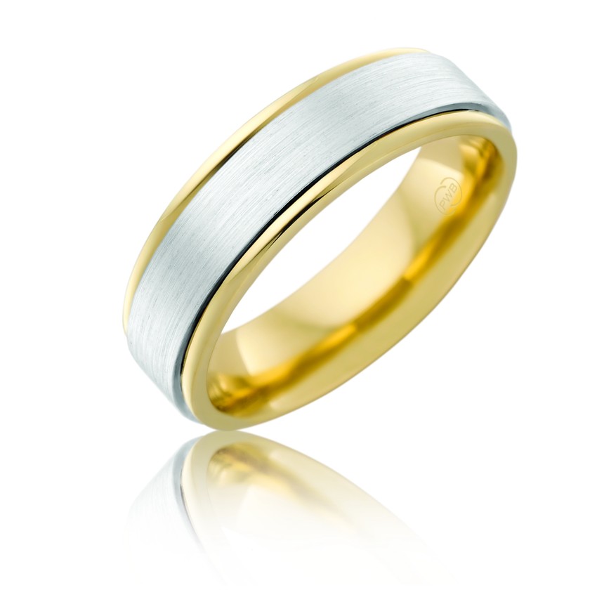 Gents two tone wedding band 2TJ2577BB