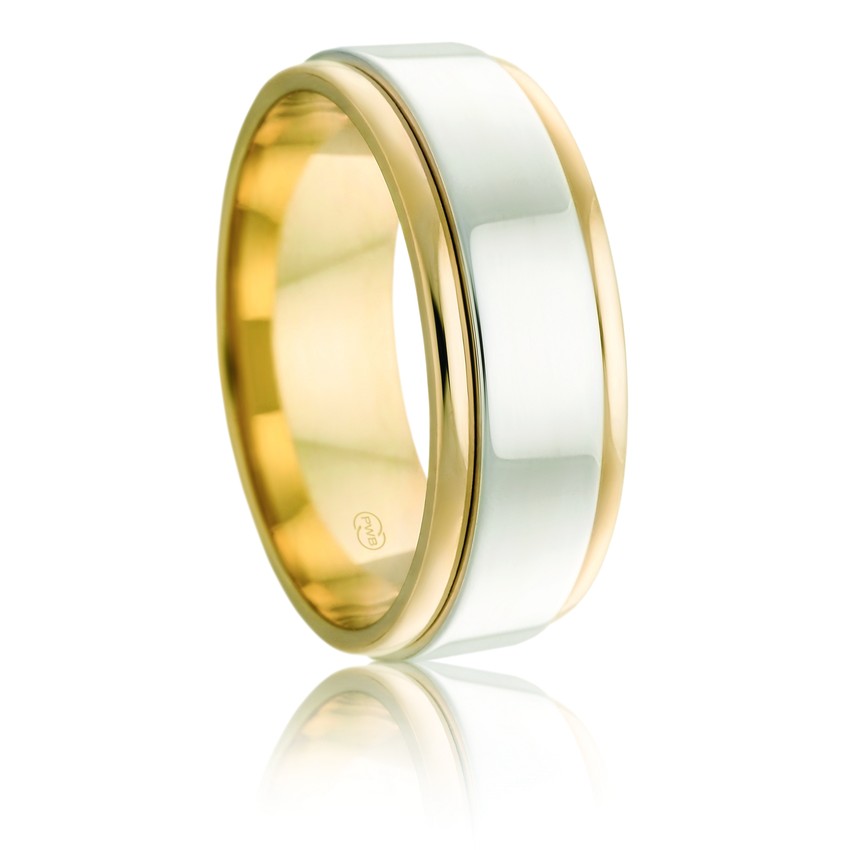 Gents two tone wedding band 2TJ2864BB