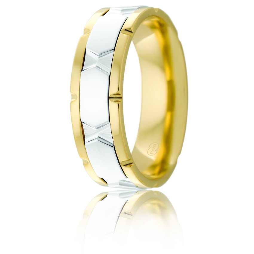 Gents two tone wedding band 2TJ3343BB