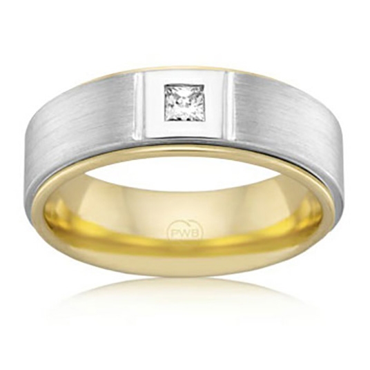 Gents two tone diamond band 2TJ3522BB