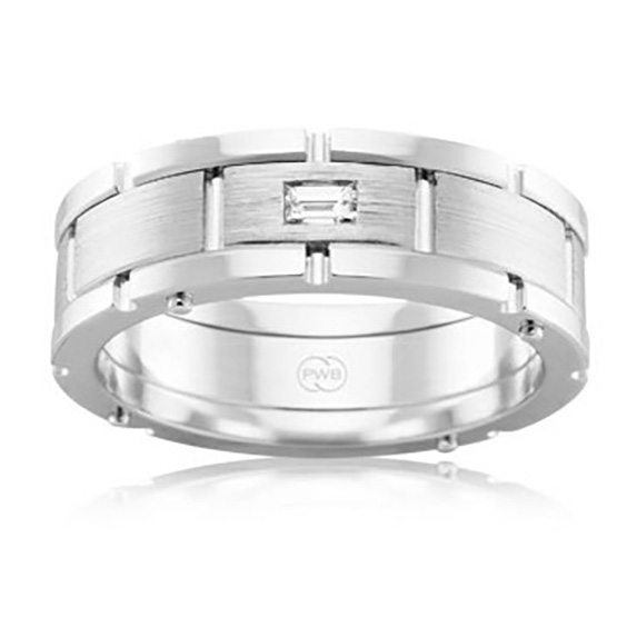 Gents baguette diamond set band 2TJ4004BB