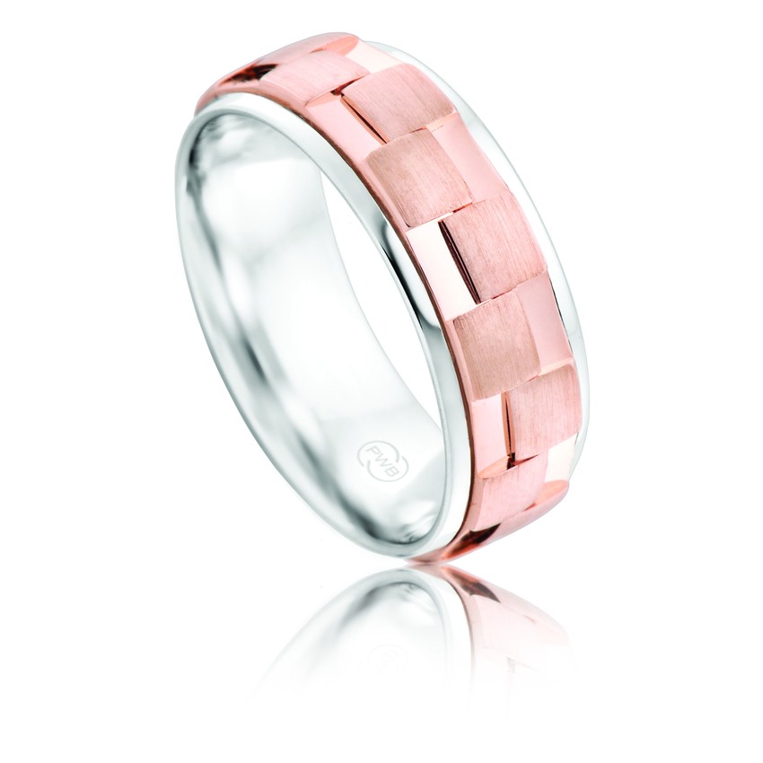 Gents two tone wedding band 2TJ4164CG