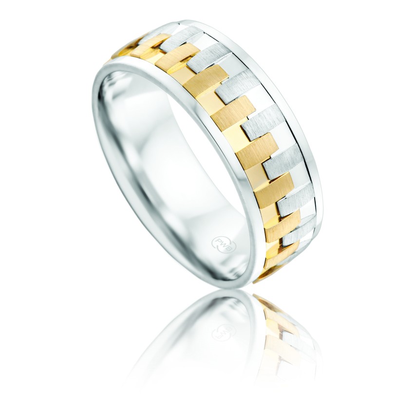 Gents two tone wedding band 2TJ4168CO