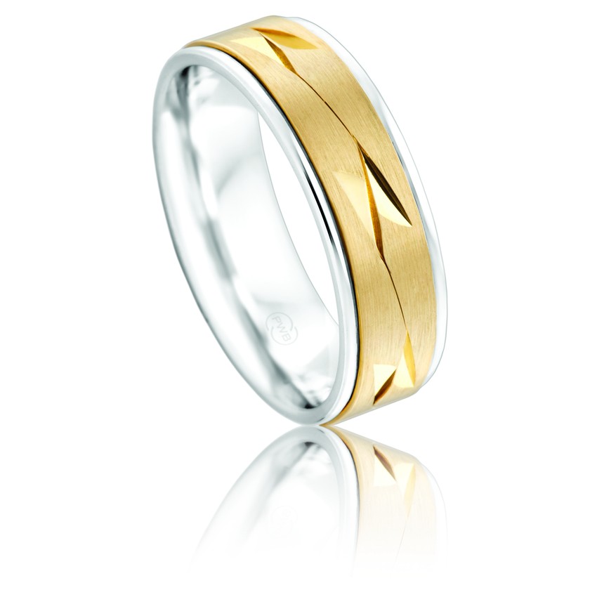 Gents two tone wedding band 2TJ4169CF