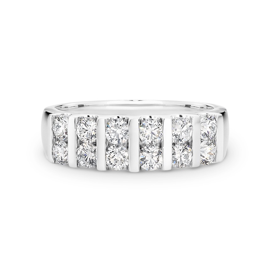 Double row diamond set band 671