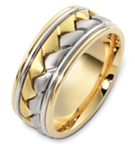 Two tone 9mm band with two tone woven centre.A2349