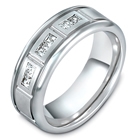 Princess cut diamond band C1355