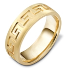 Gold key lock design band.C1632