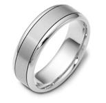 Gents wedding ring polished and textured F1645BB