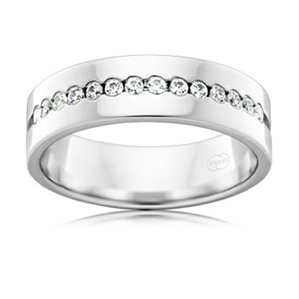 Gents diamond set band EZI-FR3906