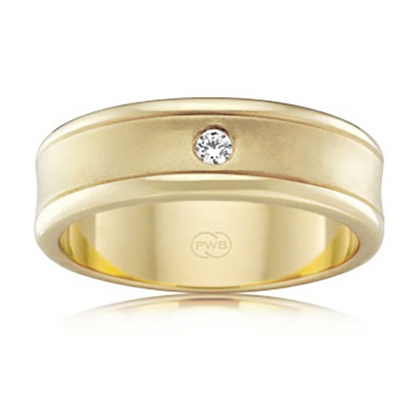 Gents diamond set band EZI-WR3559