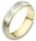 Two tone 6.0mm half round band.F1140