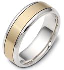 Yellow and white gold 7.0mm wide band.F1645 2T