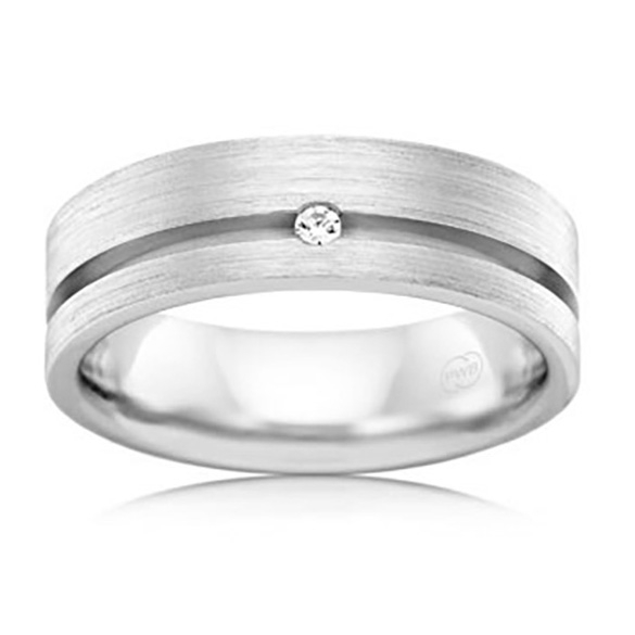 Gents diamond set band F3260