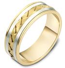 Two tone 7.0mm band with woven centre.G1009